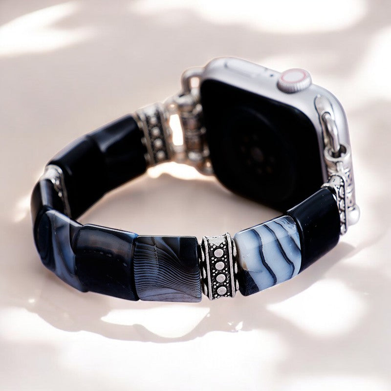 Bohemian Noir Stretch Apple Watch Strap