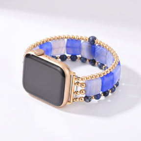 Violet Hour Amethyst Stretch Apple Watch Strap Silver