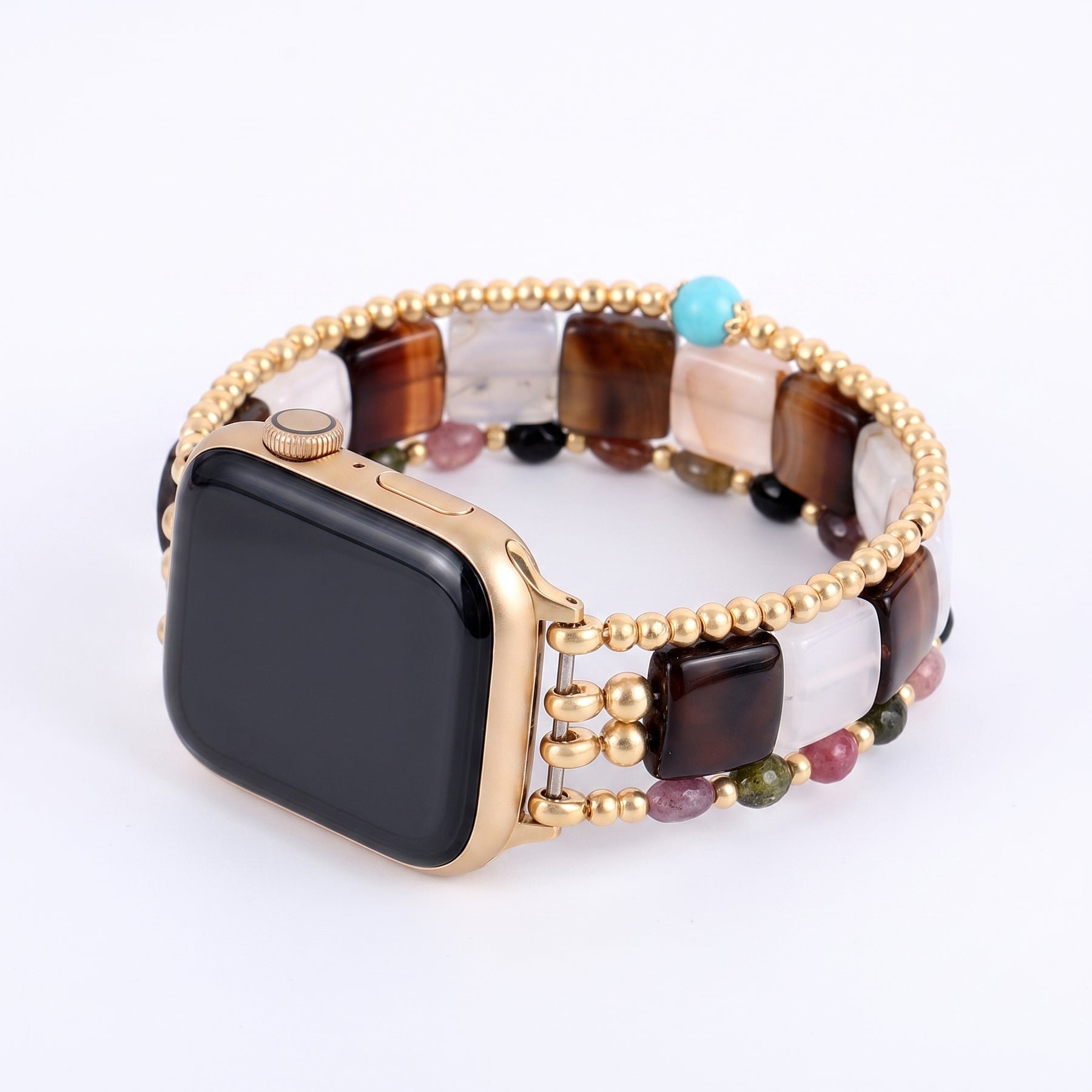 Violet Hour Amethyst Stretch Apple Watch Strap Silver