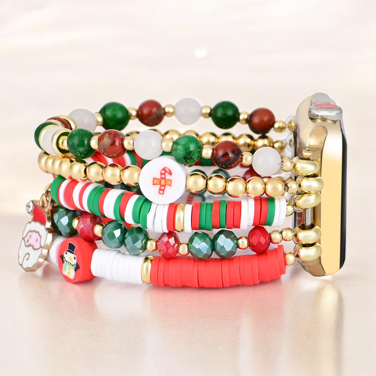 Santa Sparkle Stretch Apple Watch Strap
