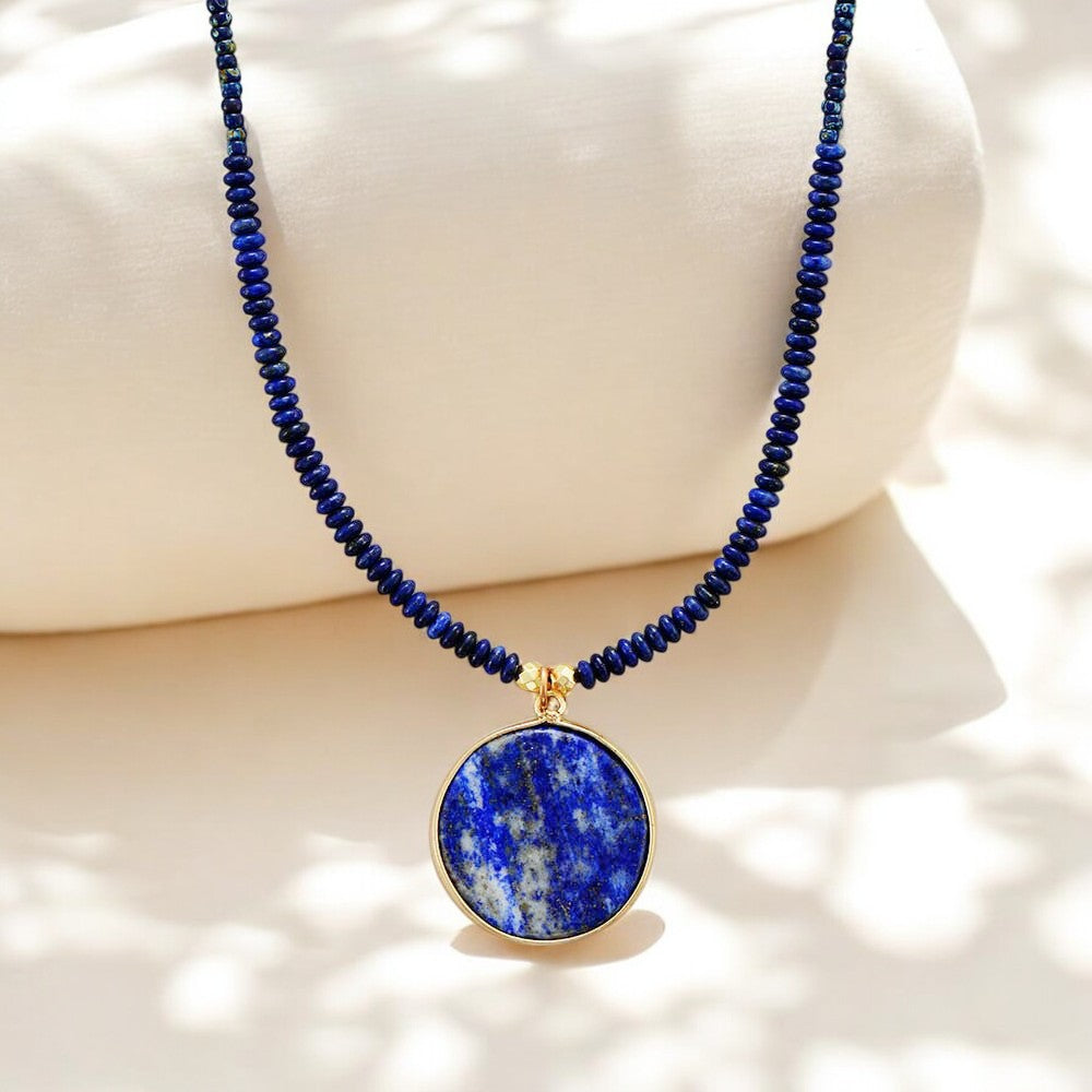 Calming Lapis Lazuli Beaded Necklace