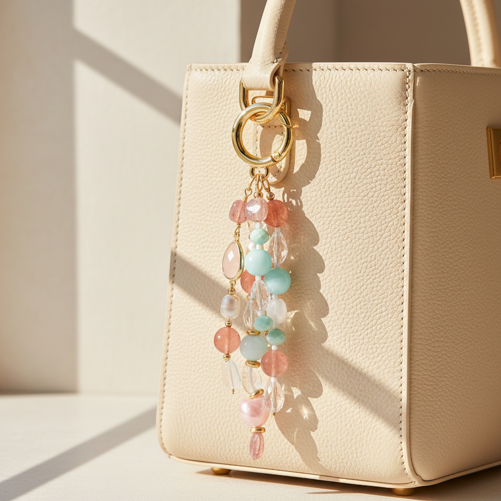 Rose Quartz Harmony Bag Charm