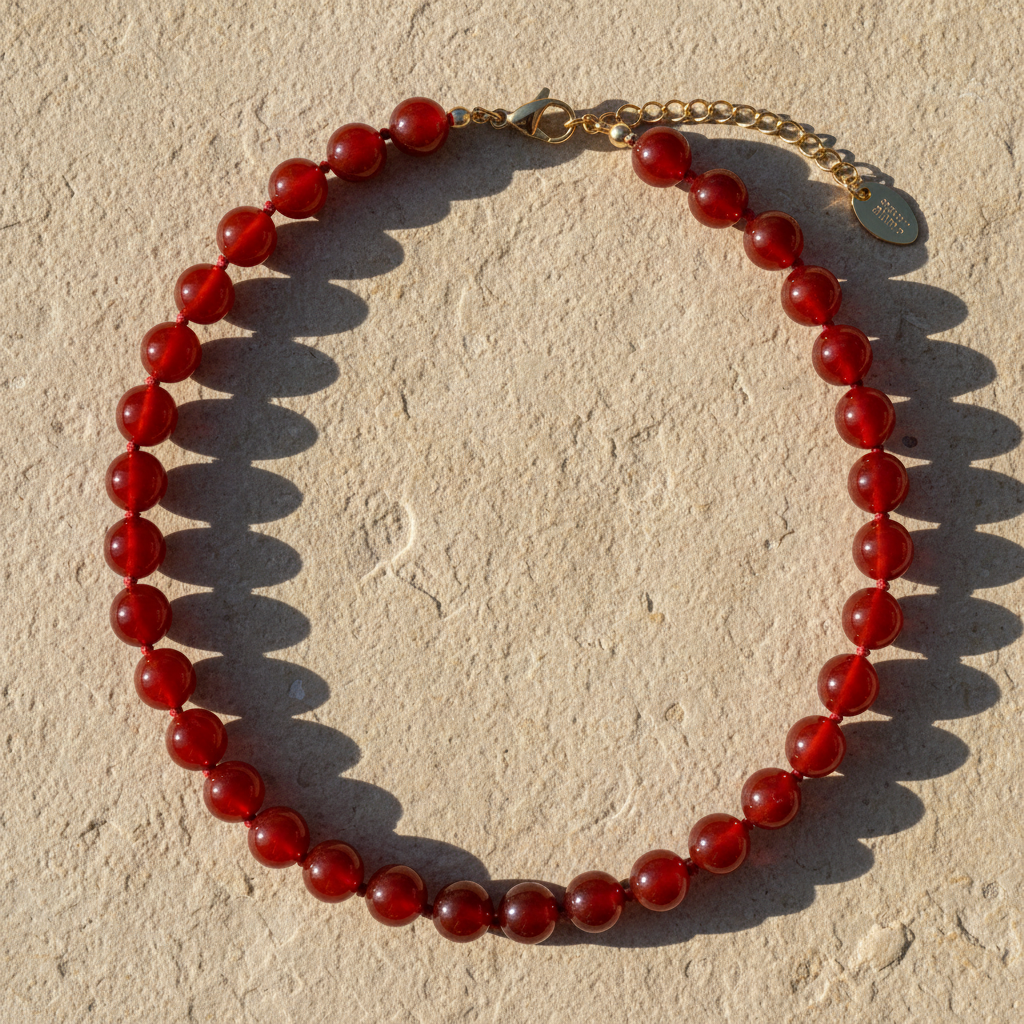 Red Agate Choker Necklace