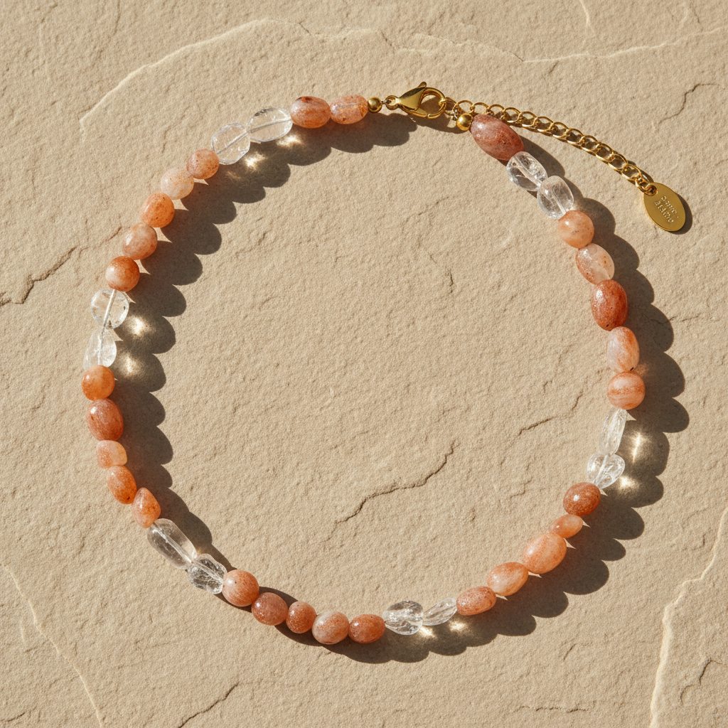 Sunstone & Quartz Harmony Necklace
