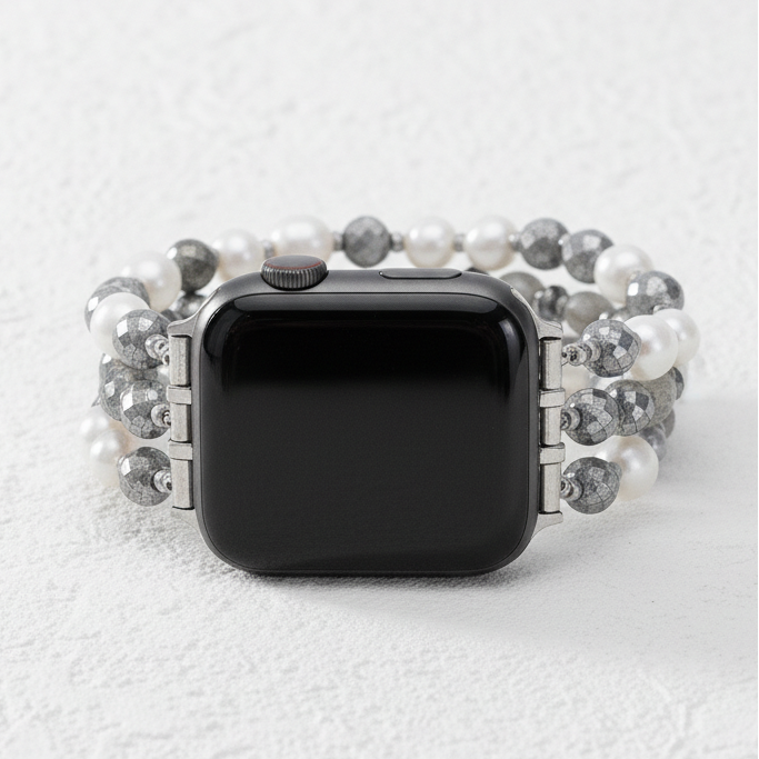 Lunar Luxe Pearl Stretch Apple Watch Strap