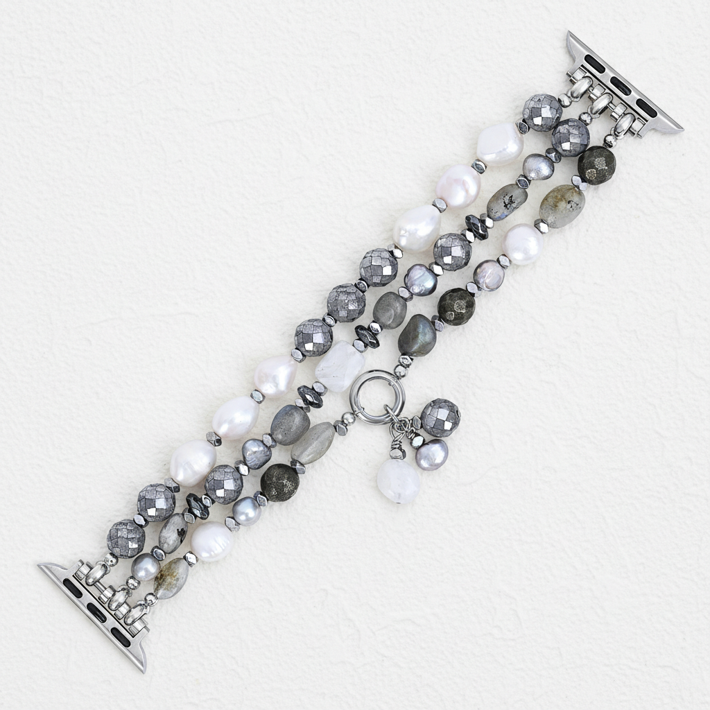 Lunar Luxe Pearl Stretch Apple Watch Strap