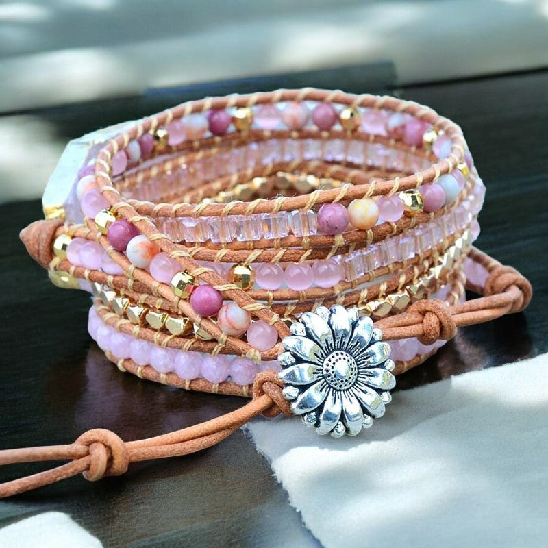 Golden Rose Quartz Bracelet