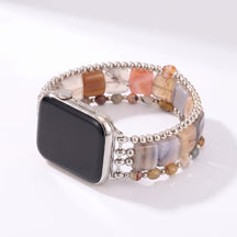 Violet Hour Amethyst Stretch Apple Watch Strap Silver