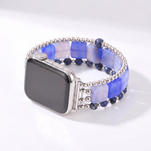 Violet Hour Amethyst Stretch Apple Watch Strap Silver