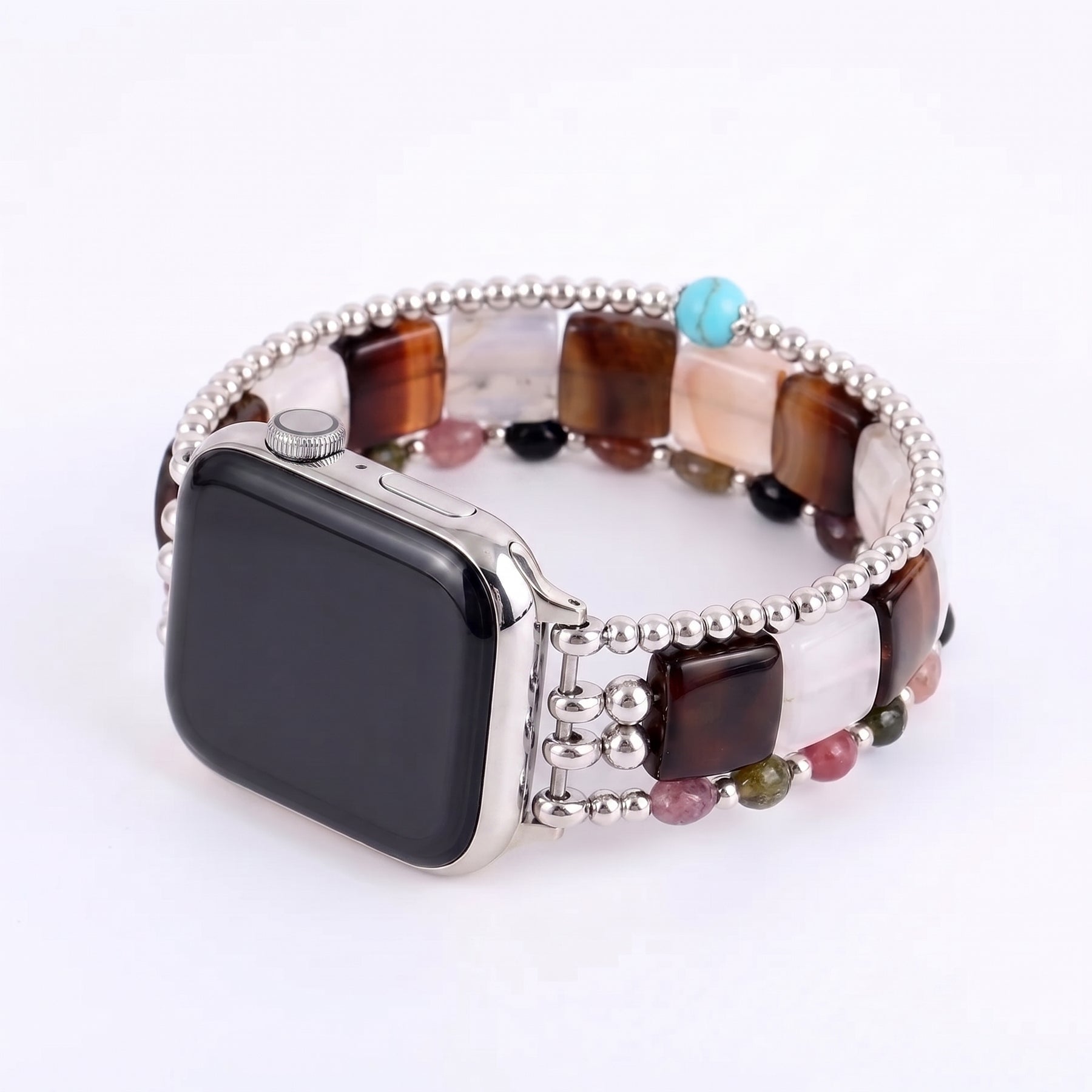 Fierce Grace Tiger's Eye Stretch Apple Watch Strap