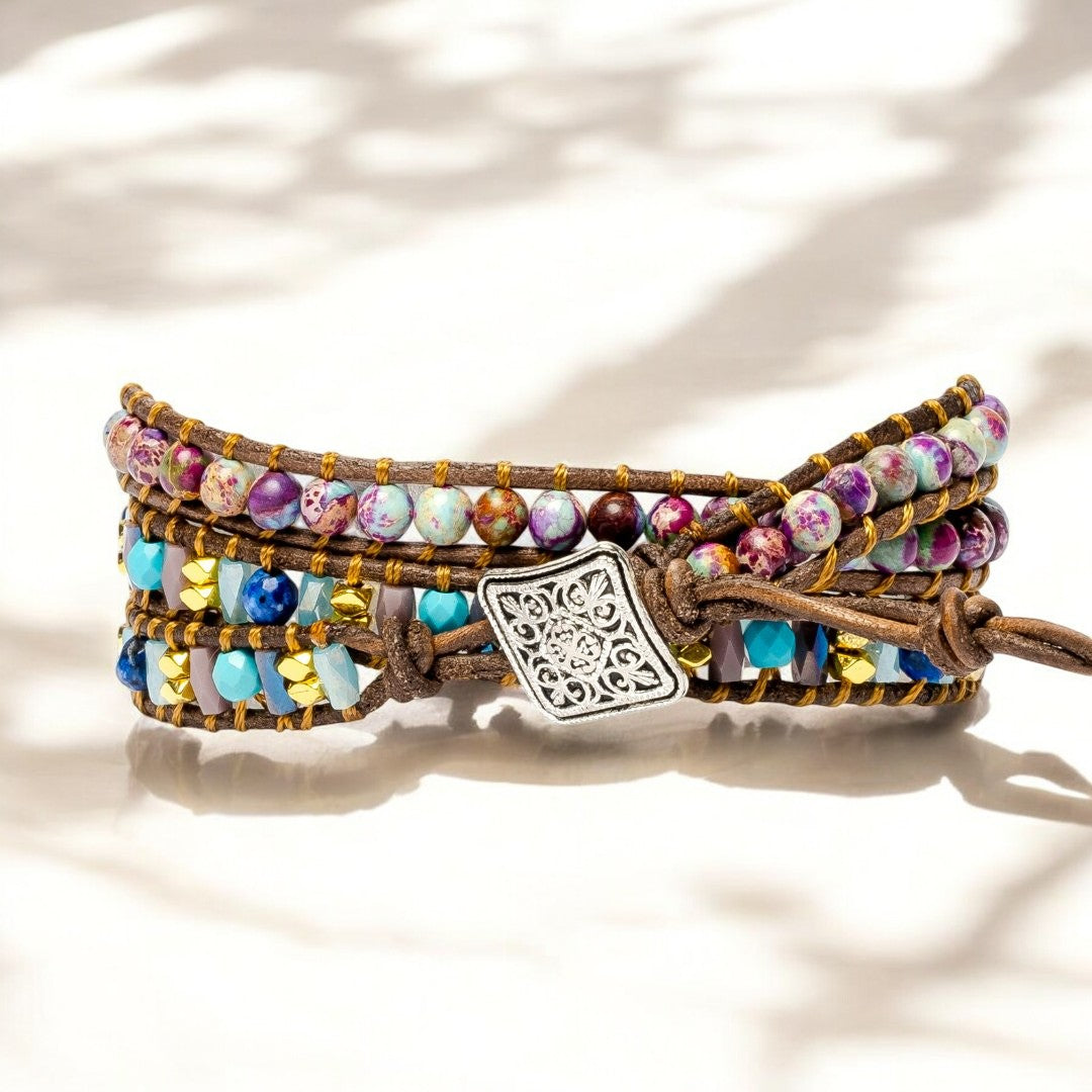 Intense Emperor Jasper Wrap Bracelet
