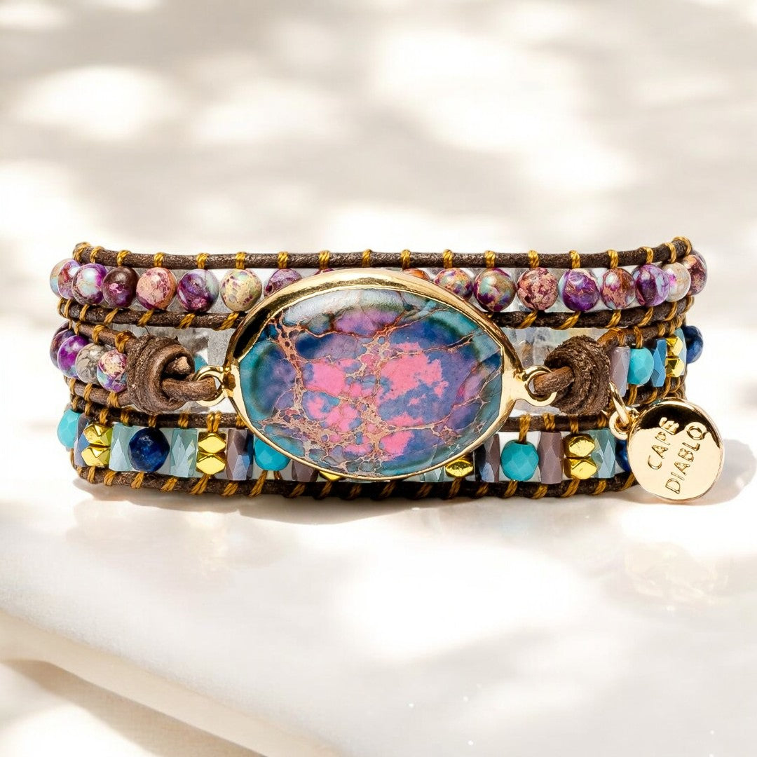 Intense Emperor Jasper Wrap Bracelet