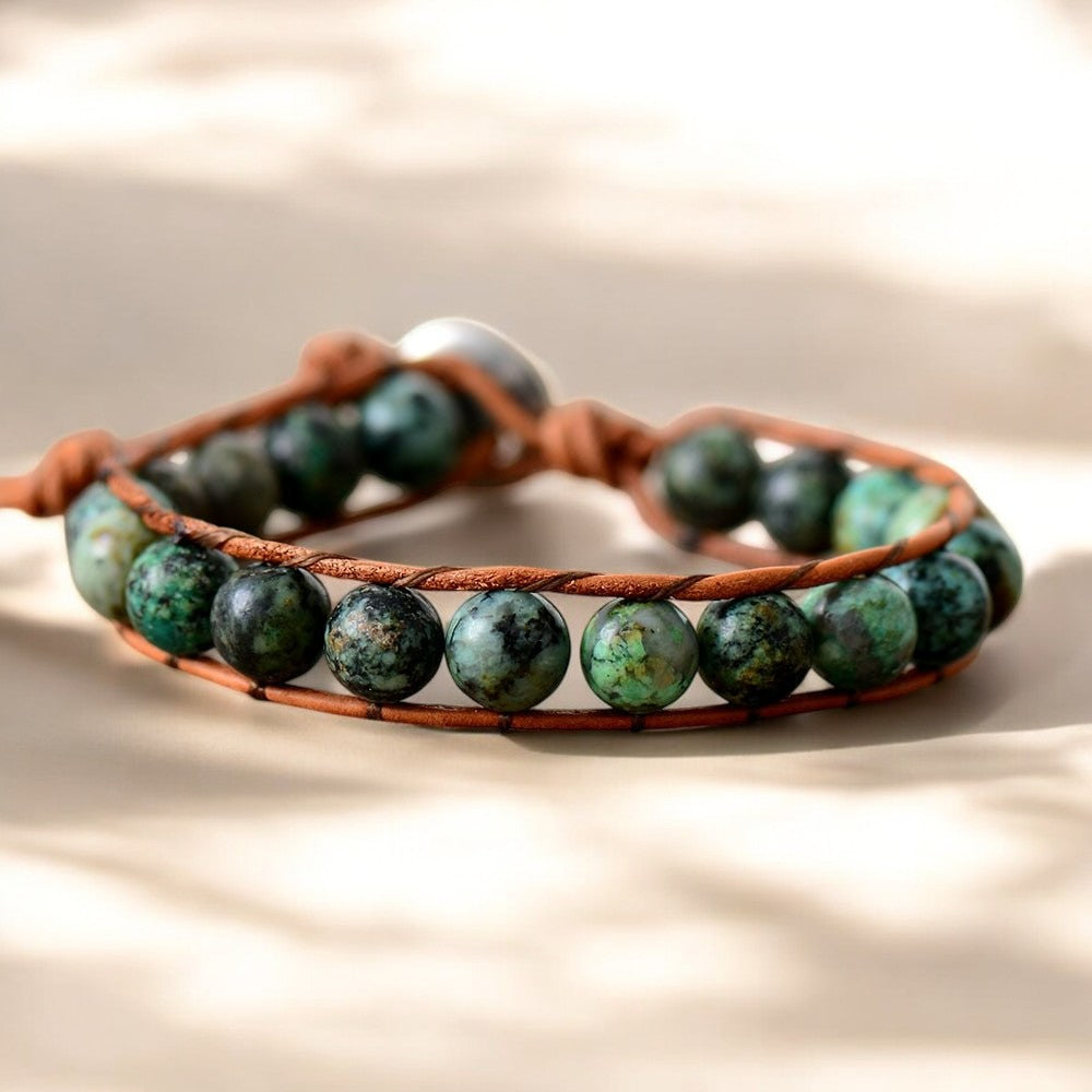 Men's Boho African Turquoise Bracelet