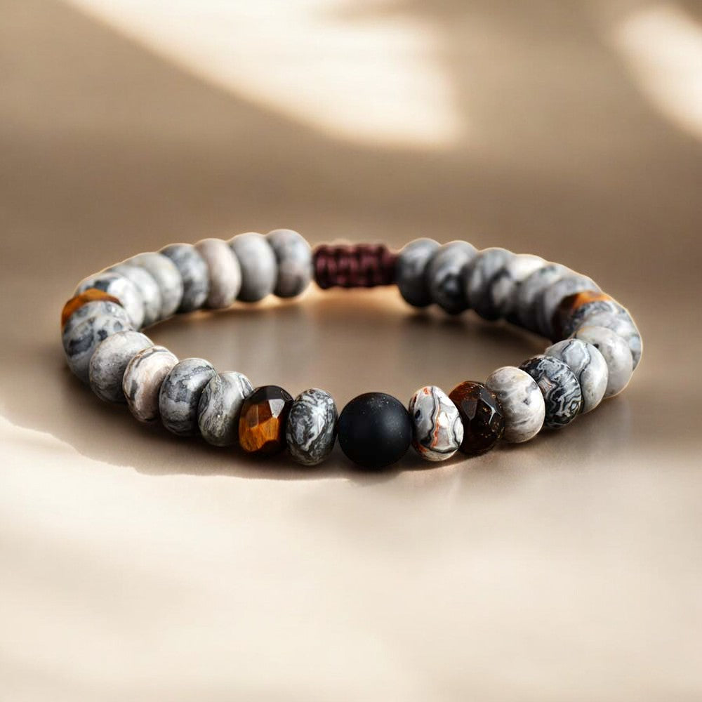 Men's Jasper & Tiger Eye Bracelet
