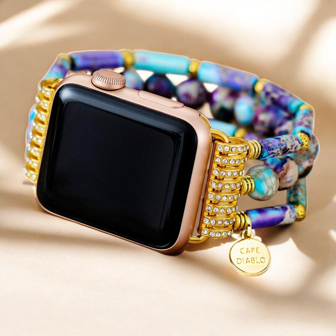 Periwinkle Jasper Stretch Apple Watch Strap