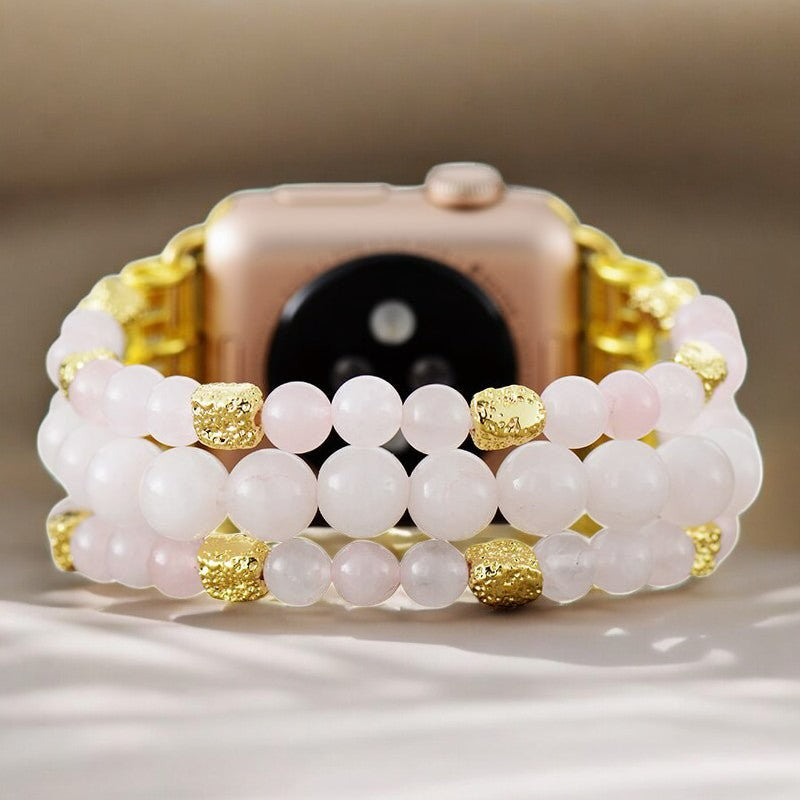 Rose Quartz Stretch Apple Watch Strap