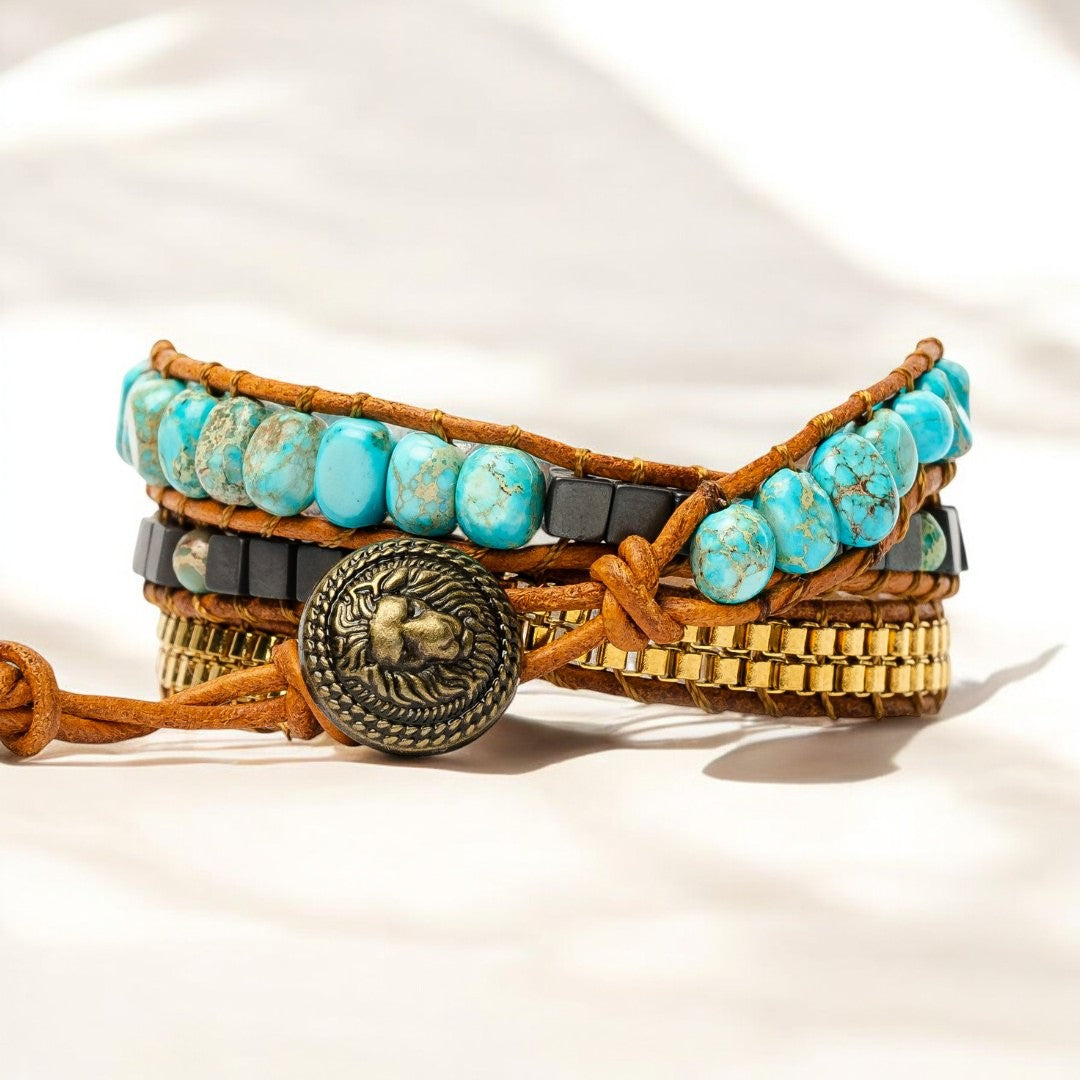 Turquoise Calming Energy Wrap Bracelet