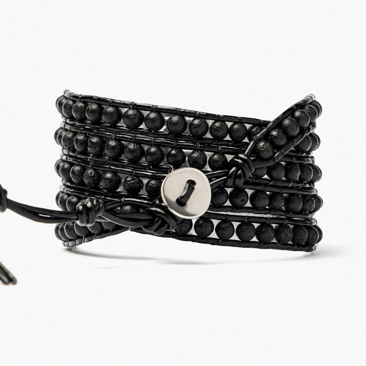 Men's Lava Stone Wrap Bracelet - Cape Diablo