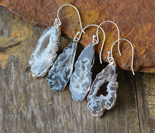 Natural Agate Dangle Earrings - Cape Diablo