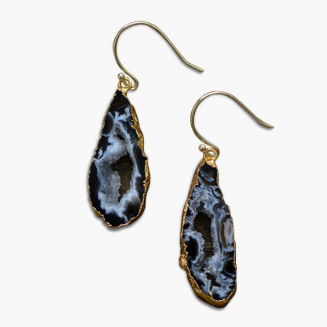 Natural Agate Dangle Earrings - Cape Diablo