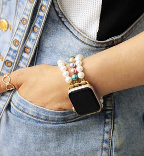 Pearl Garden Stretch Apple Watch Strap - Cape Diablo